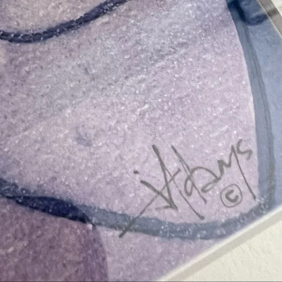 Artisan Signed Framed Bubble Bath Girl in Shell Artwork - Picture 14 of 14